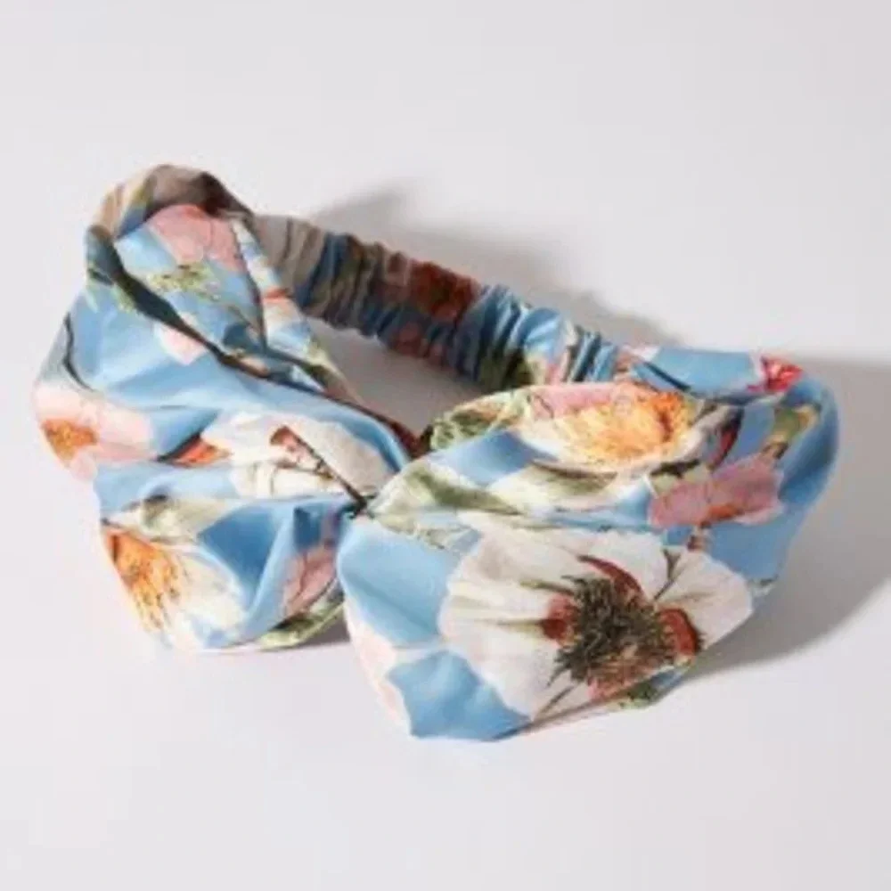 Anthropologie Blue Floral Lydia Twist Headband